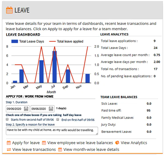 Leave Dashboard