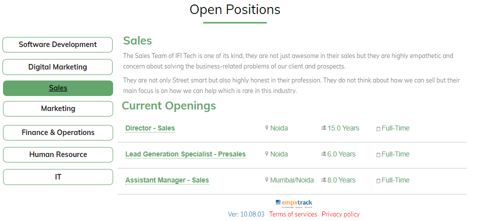 Careers page Careers page