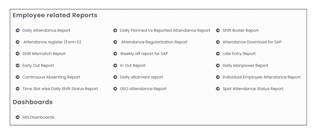 Custom reports