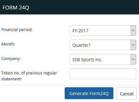 Generate Form 24Q