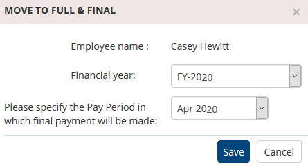 Move to Full and Final Settlement