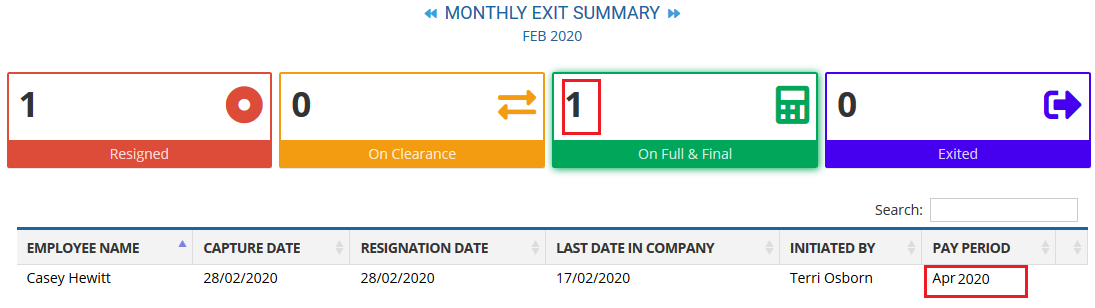 Move to Full and Final Settlement