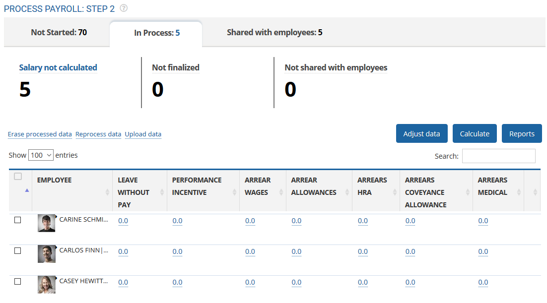 Update Out of Payroll Payments