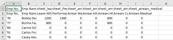 Update Out of Payroll Payments