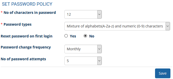 set password policy