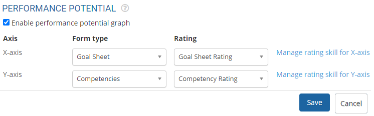 configure performance potential settings