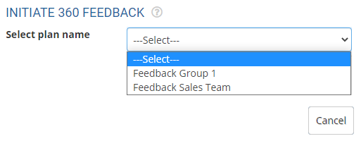 Initiate 360 Feedback