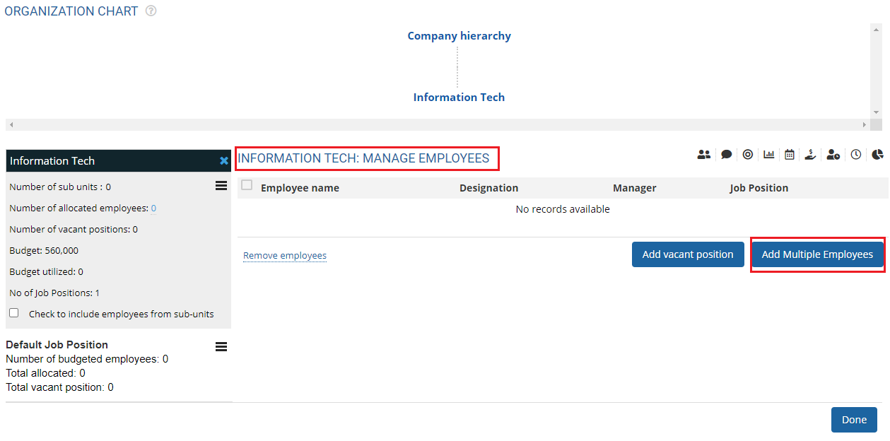 Manage Employees in a Unit