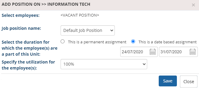 Manage Employees in a Unit