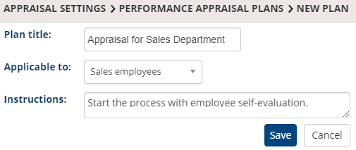 Run Performance Appraisal Plans