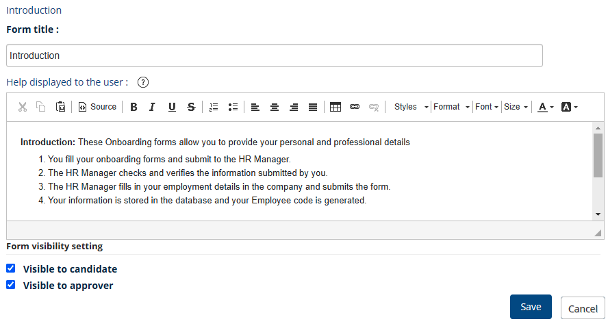 Configure Onboarding Forms