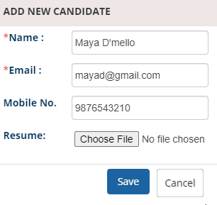 Add and Modify a Candidate