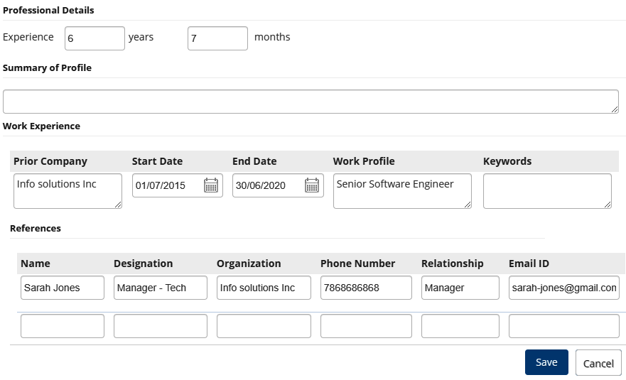 Add and Modify a Candidate