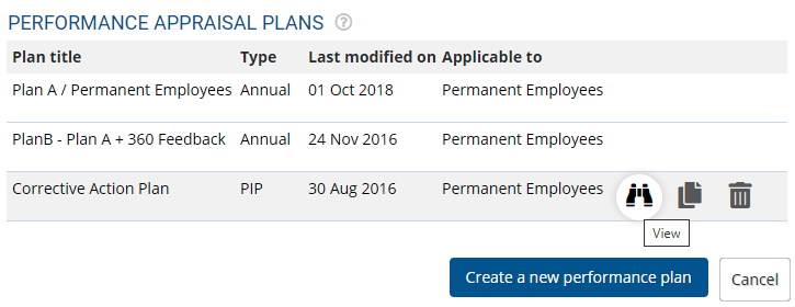 Create New Performance Appraisal Form