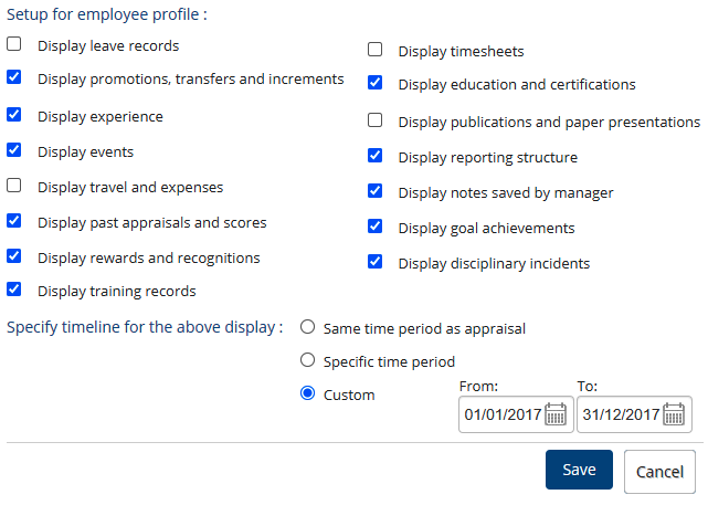 Employee Profile Form