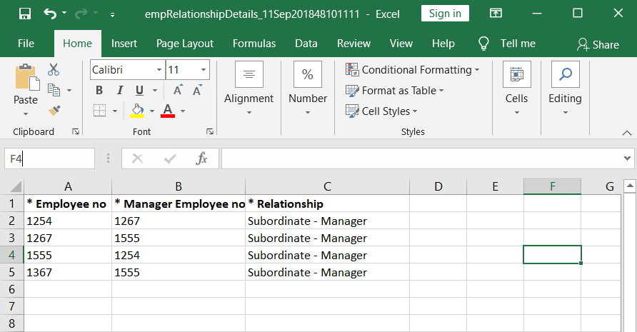 Upload Mass Reporting Relationship Data