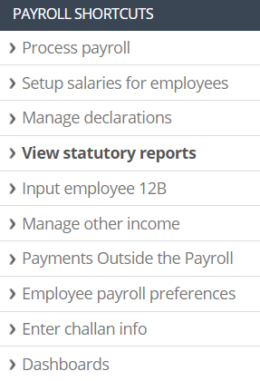 View and Download Statutory Reports and Challans