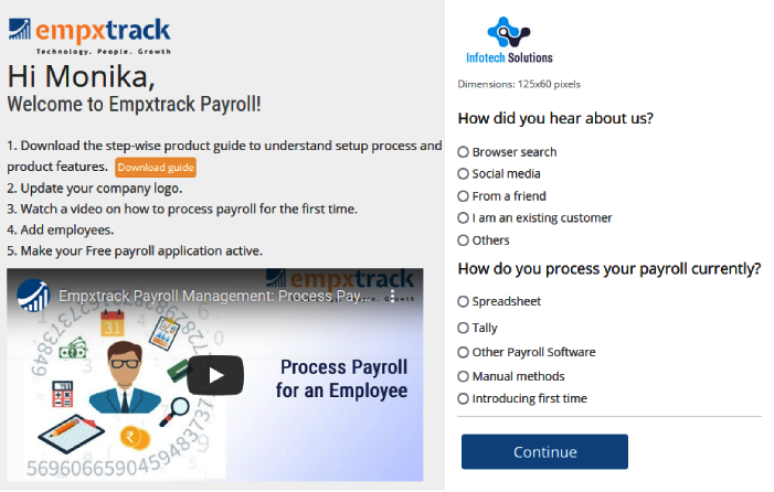 Setup Empxtrack Free Payroll