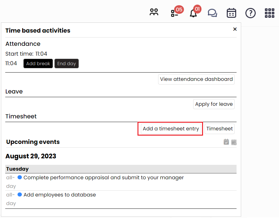 Fill Timesheet