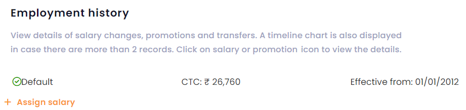 Assign Salary Structure