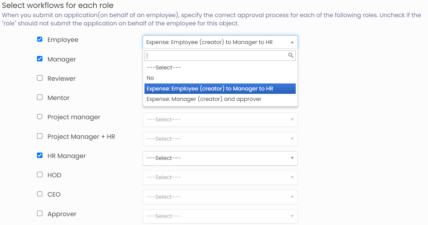 Configure Expense