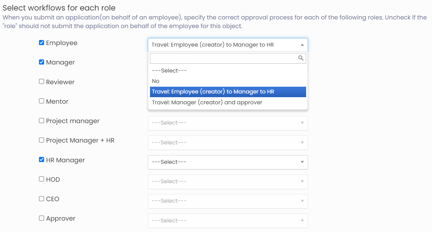 Configure Travel