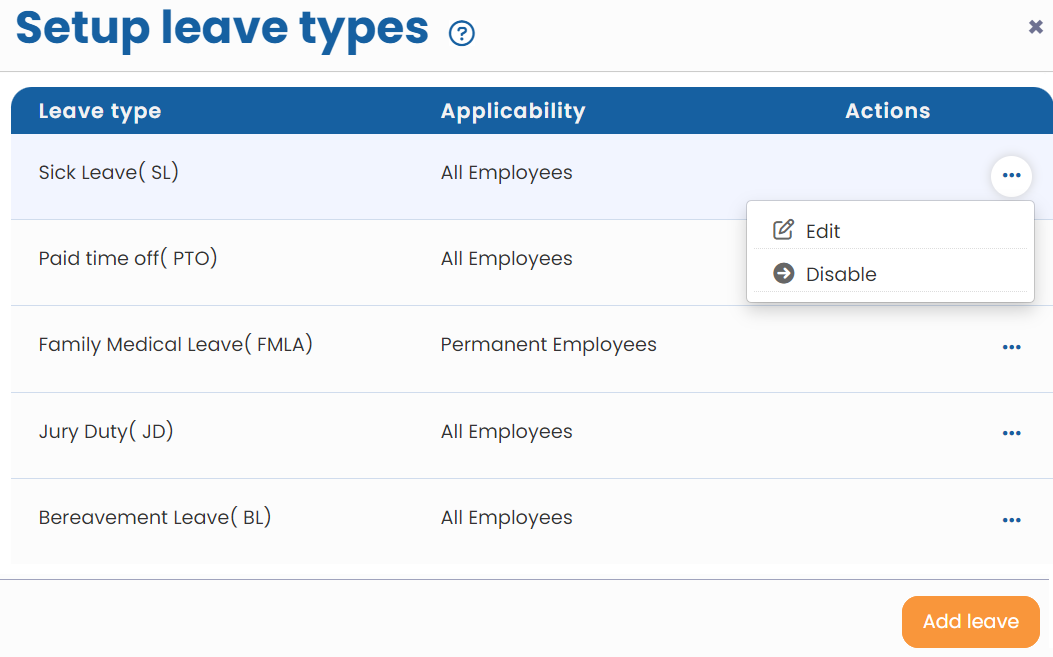 Configure Leave Credit Rules 