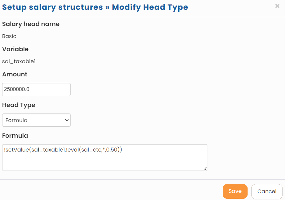 setup salary structure