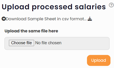 Upload Past Salaries for Employees