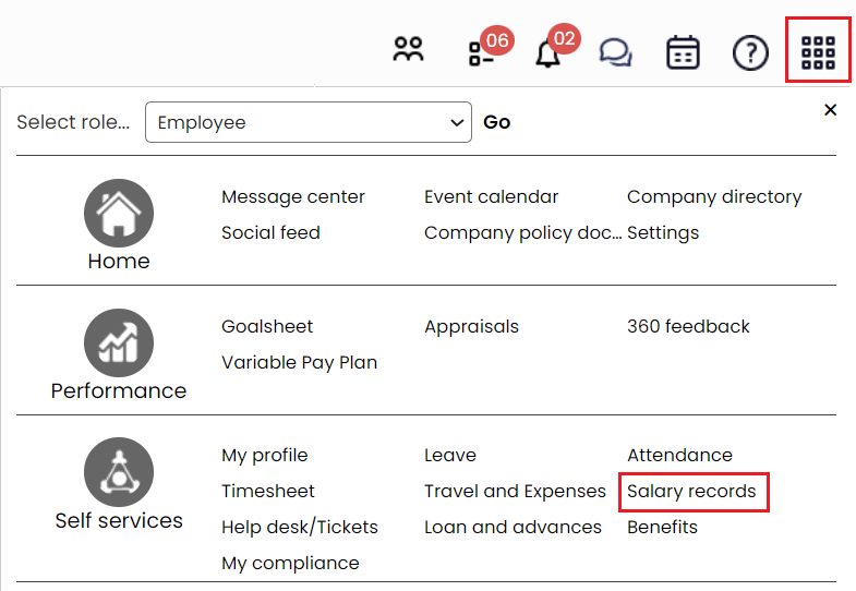 View Pay Slip and Salary Details